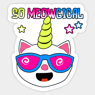 So Meowgical Unicorn Cat Sticker